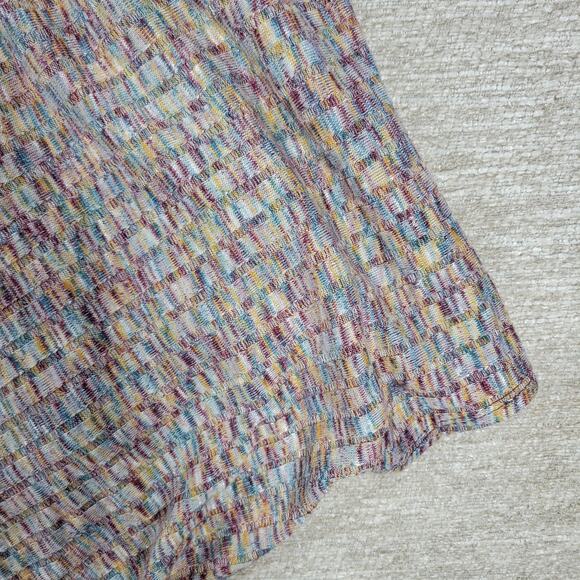 Vanessa Virginia Knit Skirt Large Asymmetrical Maxi Multicolor Textured Lined - Picture 5 of 16